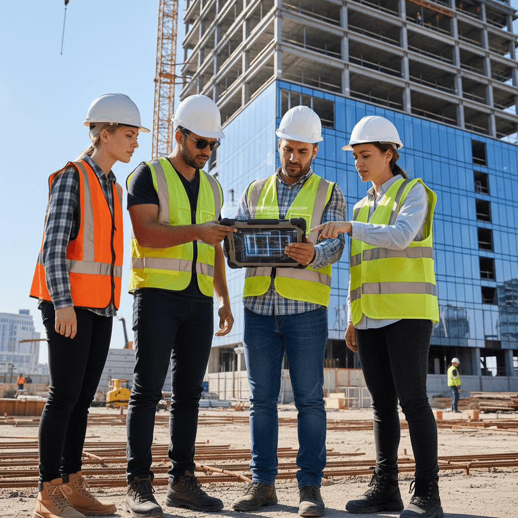 Construction management on site