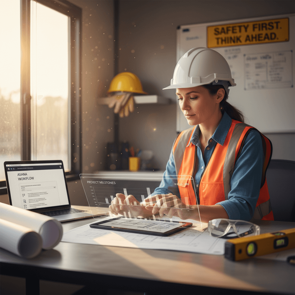CUBICWORKS0 LTD construction team reviewing project plans